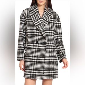 Avec Les Filles Houndstooth Check Coat